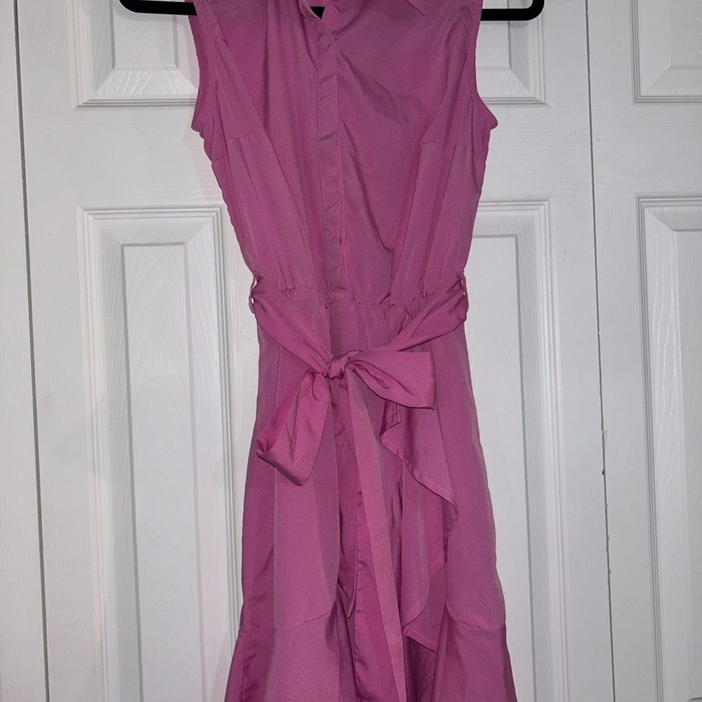 Chic Asymmetrical Pink Dress